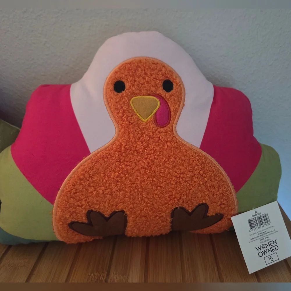 Set Of 2 Turkey Pillows Fall 2024 Target Collection Pastel Thanksgiving NWT